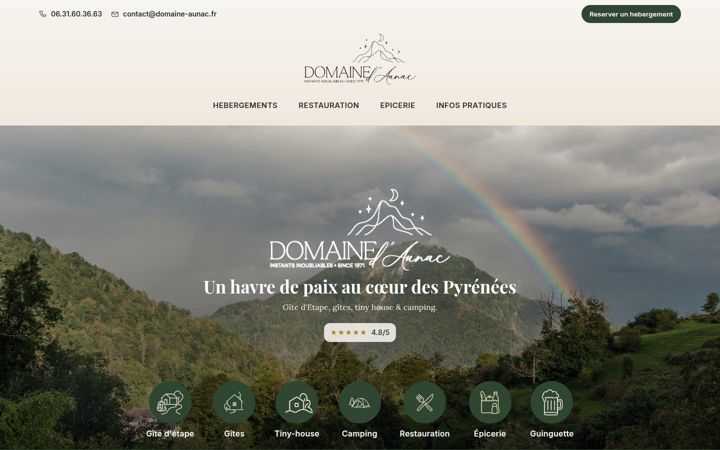 Screenshot von domaine-aunac.fr