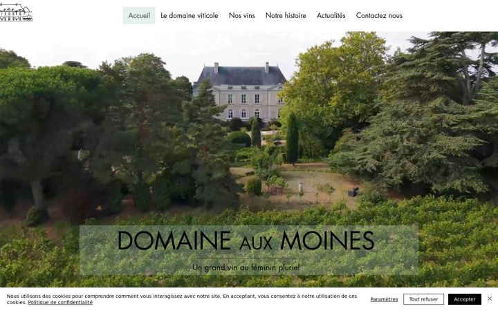 Screenshot of domaine-aux-moines.com