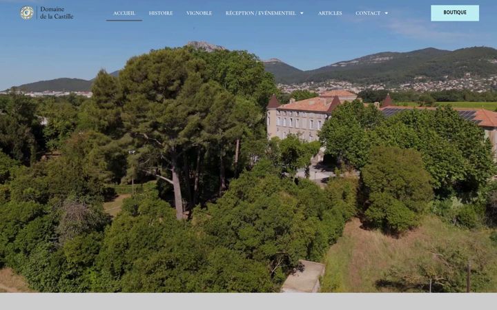 Екранна снимка на domaine-castille.fr