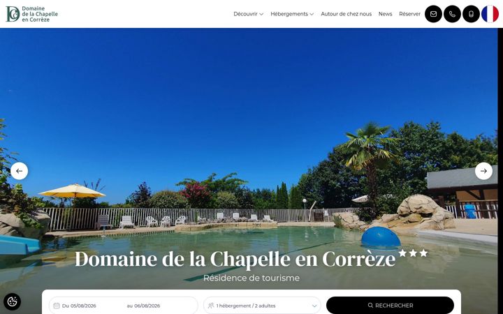 Screenshot of domaine-chapelle-en-correze.com