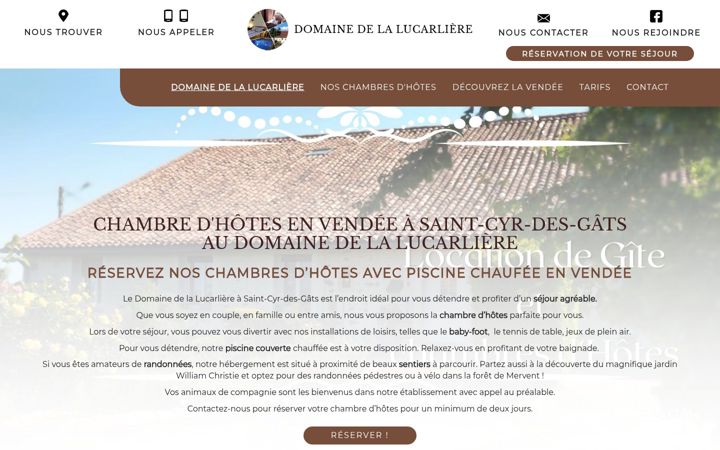 Екранна снимка на domaine-de-la-lucarliere.fr