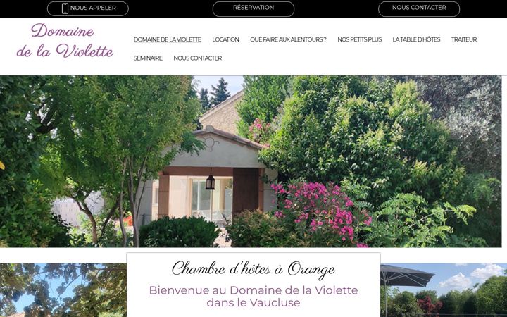 Екранна снимка на domaine-de-la-violette.fr