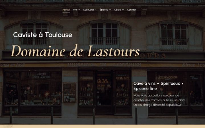 Екранна снимка на domaine-de-lastours.fr