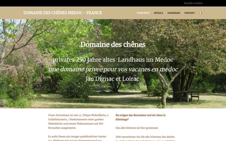 Screenshot of domaine-des-chenes.eu