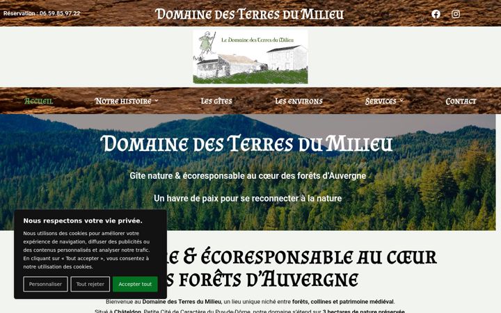 Screenshot von domaine-des-terres-du-milieu-63.fr