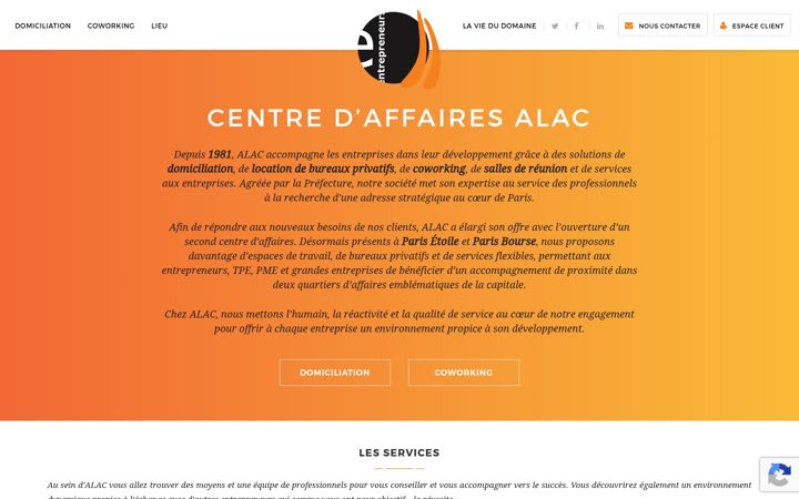Screenshot von domaine-entrepreneurs.fr