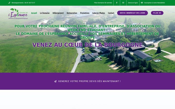 Screenshot of domaine-esperance.com