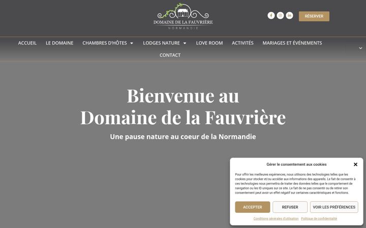Screenshot von domaine-fauvriere.fr