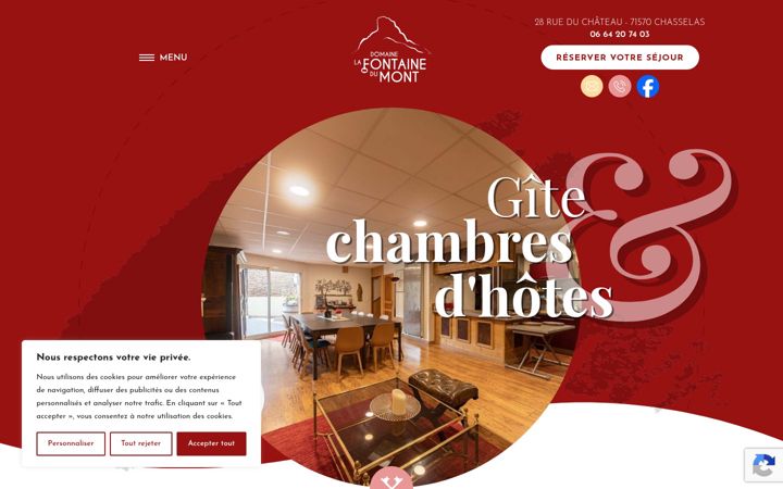 Screenshot of domaine-fontainedumont.com