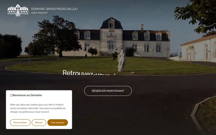 Screenshot of domaine-grand-piquecaillou.com