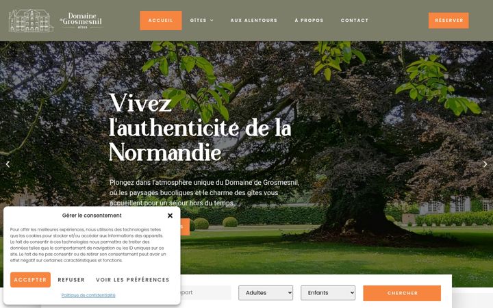 Screenshot von domaine-grosmesnil.fr