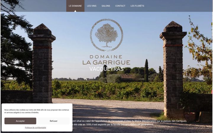 Screenshot von domaine-la-garrigue.fr