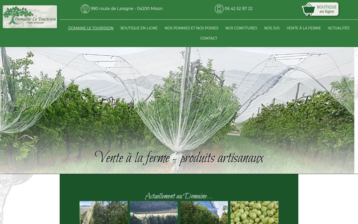 Screenshot of domaine-le-tourisson.fr