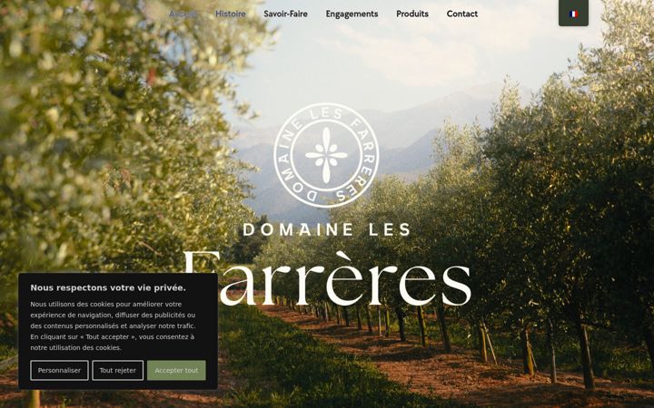 Screenshot of domaine-les-farreres.com