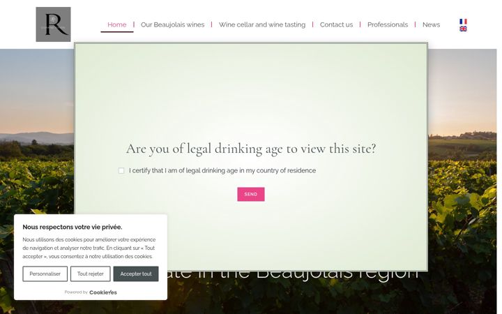 Screenshot of domaine-riviere.fr