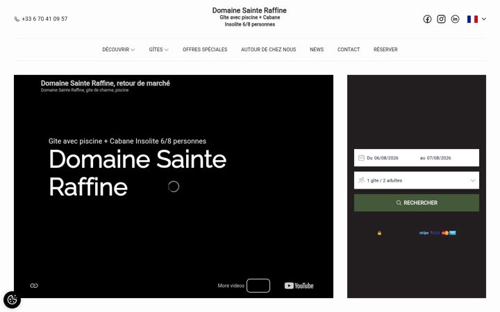 Screenshot of domaine-sainte-raffine.com