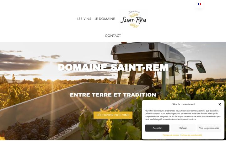 Screenshot of domaine-saintrem.com