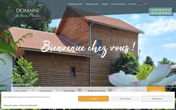 Screenshot von domaine-vieux-moulin.fr
