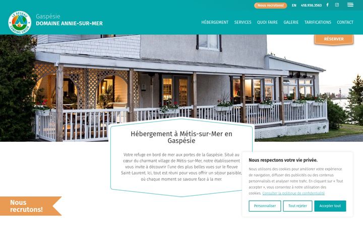 Screenshot of domaineanniesurmer.com