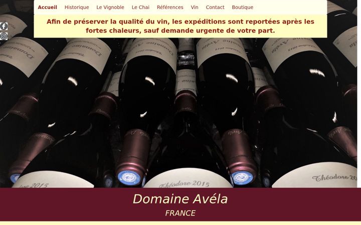 Screenshot of domaineavela.com