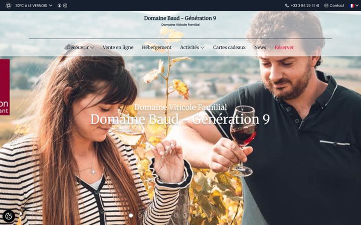 Screenshot von domainebaud.fr