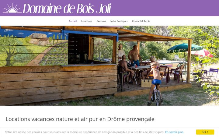 Screenshot of domaineboisjoli.fr