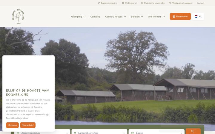 Screenshot of domainebonneblond.nl