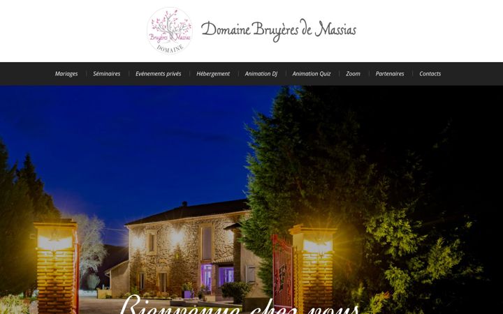 Screenshot von domainebruyeresdemassias.fr