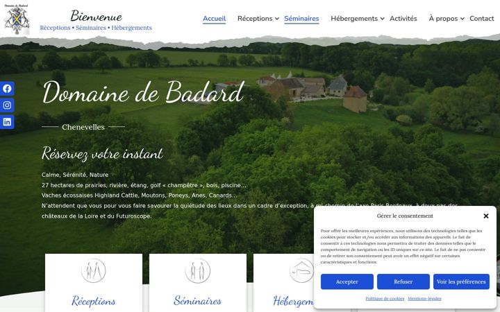 Screenshot του domainedebadard.fr
