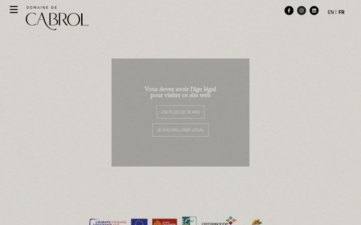 Screenshot του domainedecabrol.fr
