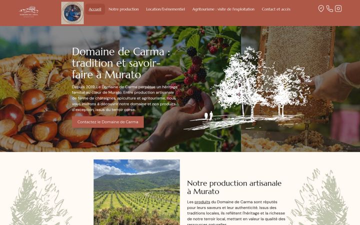 Screenshot του domainedecarma.fr