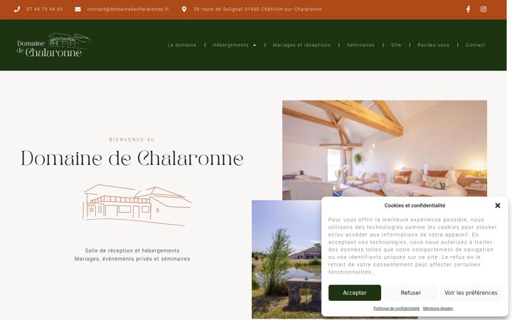 Screenshot του domainedechalaronne.fr