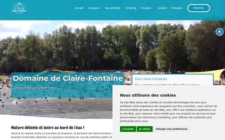 Screenshot of domainedeclairefontaine.be