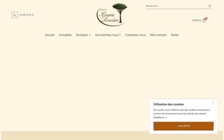 Screenshot of domainedecoumelouviere.com