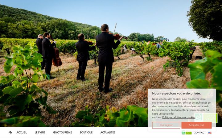 Screenshot του domainedecousignac.fr