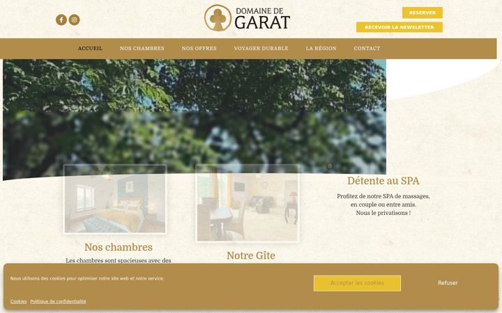 Screenshot του domainedegarat.fr