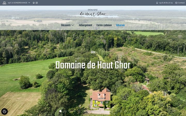 Screenshot of domainedehautghor.com