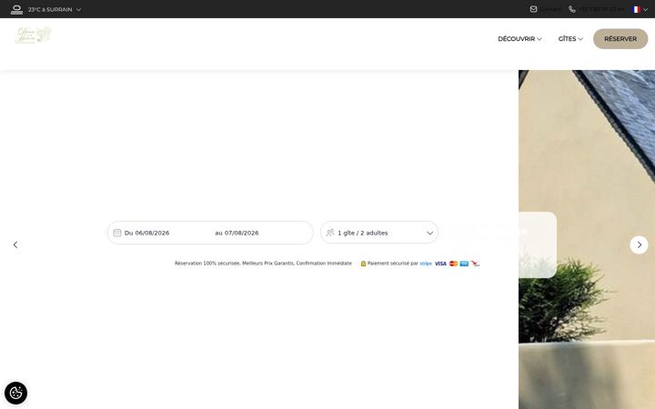 Screenshot of domainedehoutteville.com