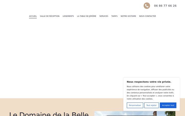 Screenshot του domainedelabellemetairie.fr