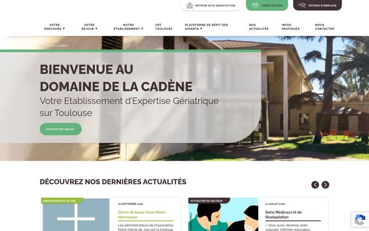 Screenshot του domainedelacadene.fr