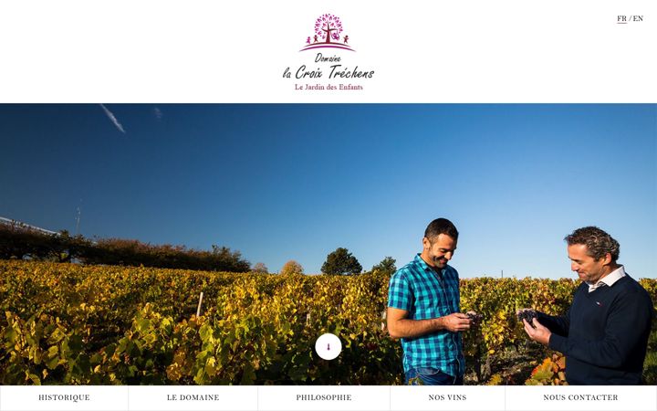 Screenshot του domainedelacroixtrechens.fr