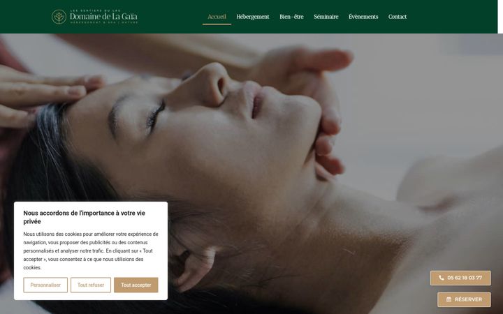Screenshot του domainedelagaia.fr