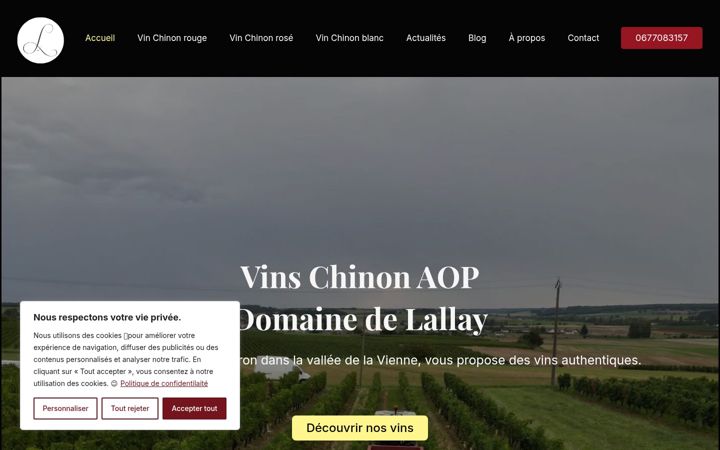 Zrzut ekranu domainedelallay.fr