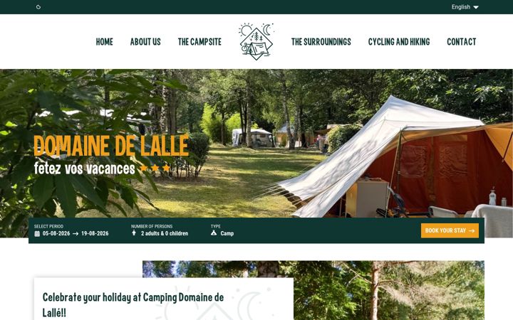 Screenshot του domainedelalle.fr