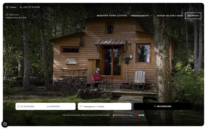 Screenshot of domainedelamamounette.com