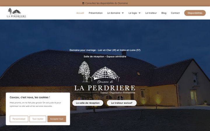 Zrzut ekranu domainedelaperdriere.fr
