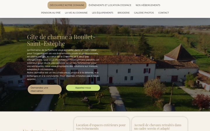 Zrzut ekranu domainedelapetillerie.fr