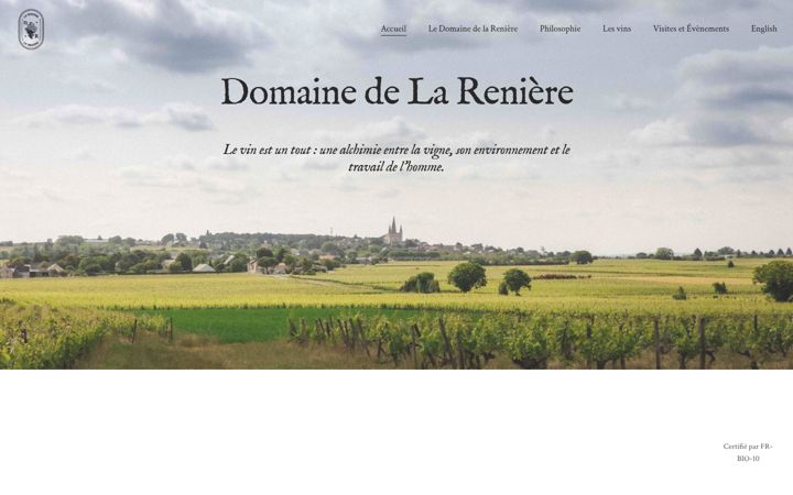 Screenshot of domainedelareniere.com