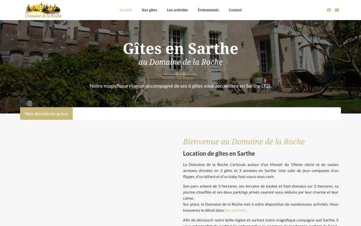 Screenshot of domainedelaroche.fr