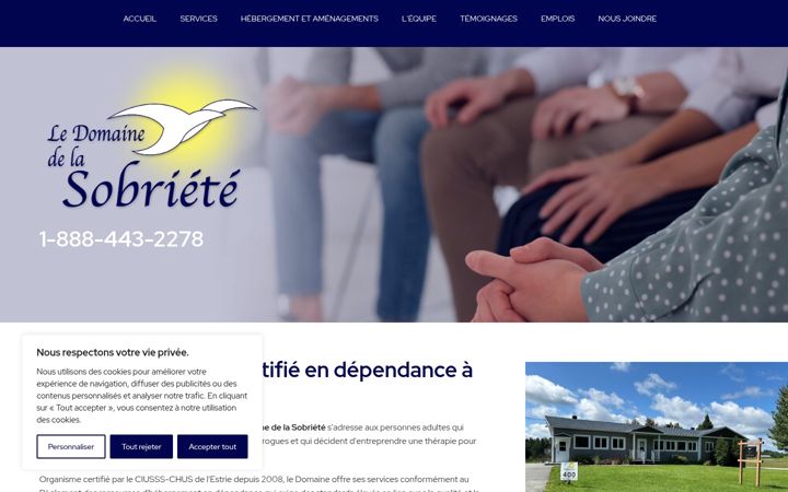 Screenshot of domainedelasobriete.com